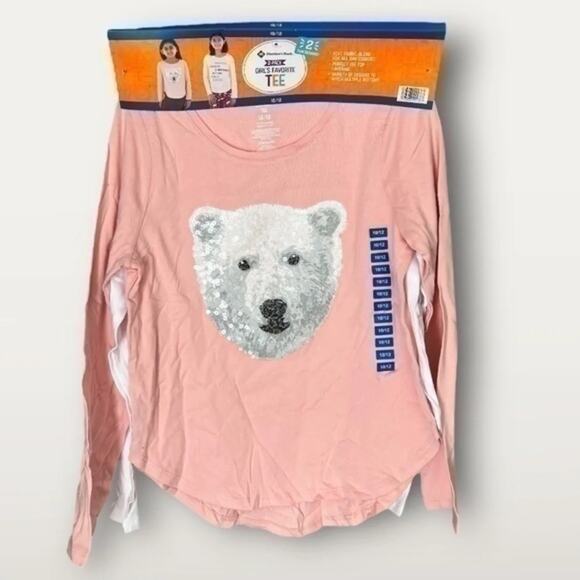 Member’s Mark Long Sleeve Holiday T-Shirt set of 2 – Little Girls Size 10/12 NEW - Picture 4 of 6